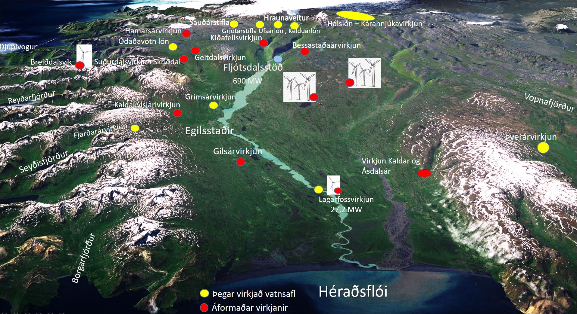 virkjanir austurlandi landvernd april22